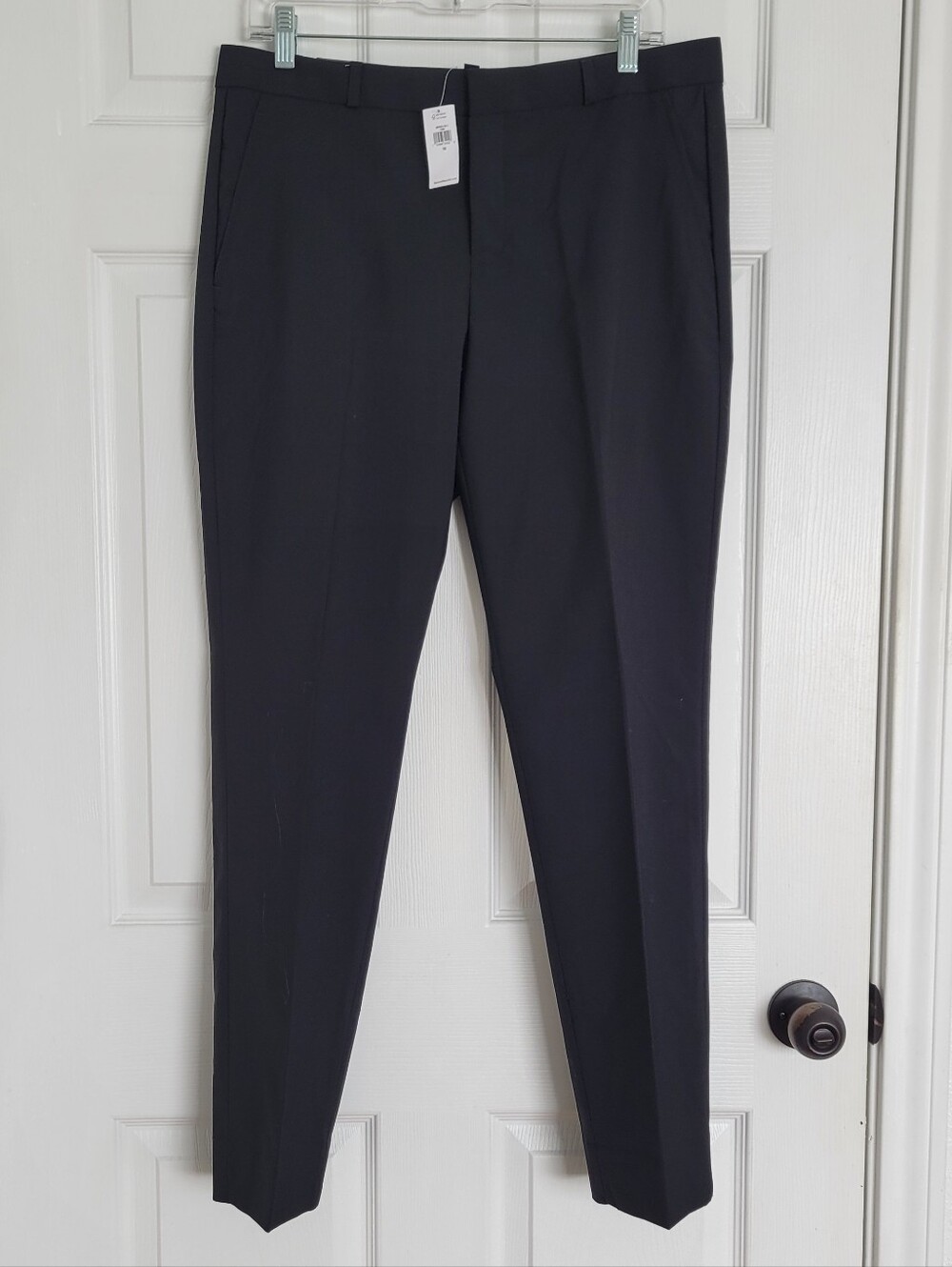 Banana Republic Ryan Slim Wool Blend Black Straight Leg Work Pants